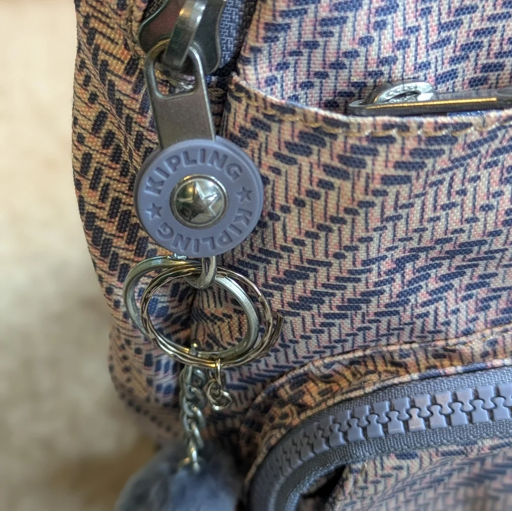 Kipling Live.Light Lovebug Backpack Blue and Pink - Picture 9 of 17